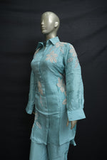 Load image into Gallery viewer, Elegant sky blue co ord outfit for festivities