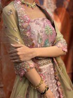 Load image into Gallery viewer, Peacock Garden Silk Couture Lehenga Set