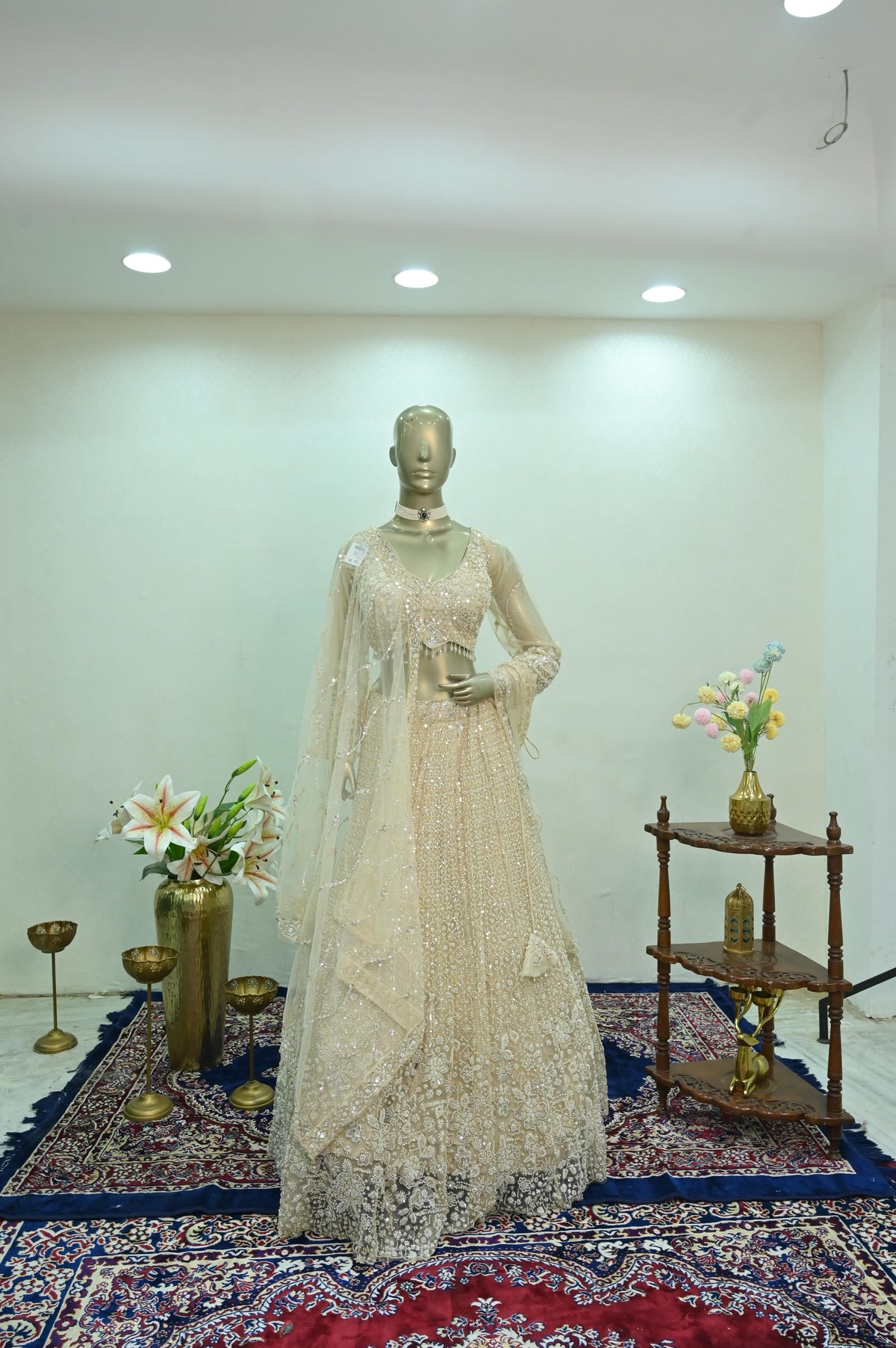 Sequin bridal lehenga set