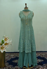 Load image into Gallery viewer, Zarina Mirror Work Sharara Suit Set