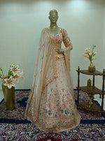 Load image into Gallery viewer, Ivory Embroidered Bridal Lehenga