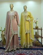 Load image into Gallery viewer, Mirror Work Kurta Set with Sharara & Dupatta