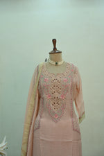 Load image into Gallery viewer, Blush Pink Embroidered Suit Set