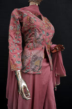 Load image into Gallery viewer, Jacket style co-ord set with multicolour embroidery