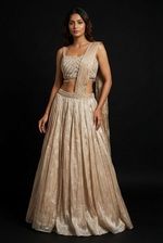 Load image into Gallery viewer, Crop top style dress in shining crepe fabric