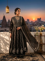 Load image into Gallery viewer, Lucknowi Chikankari Anarkali Suit Set