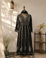 Load image into Gallery viewer, Lucknowi Chikankari Anarkali Suit Set