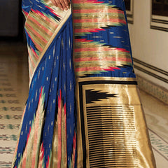 Royal Blue Banarasi Soft Silk Saree