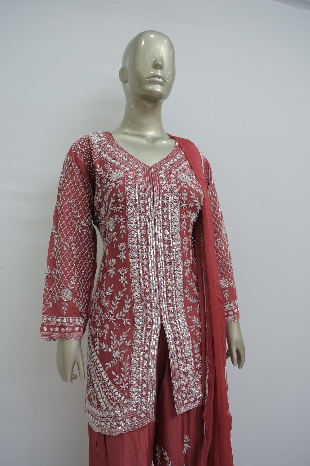 Festive kurta plazo suit for celebrations