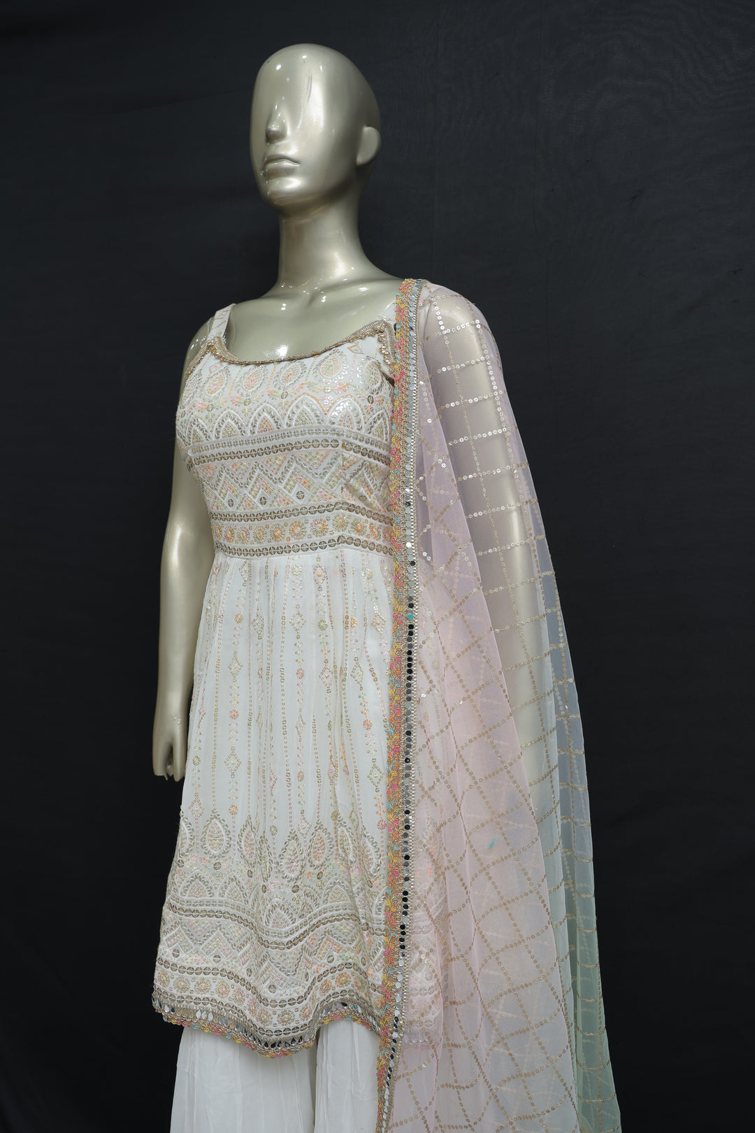 Festive gharara peplum suit for celebrations