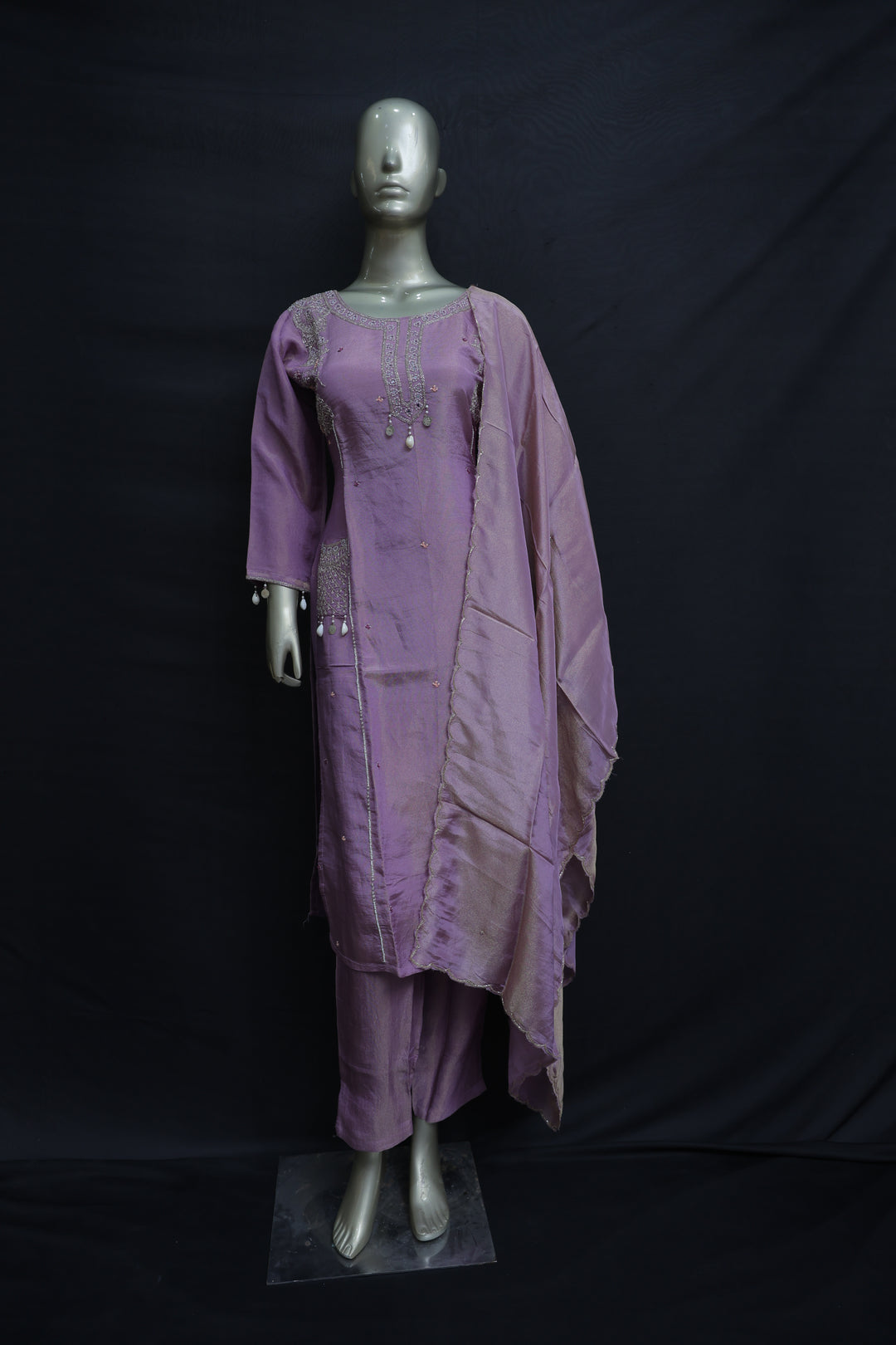 Light onion kurta pant with dupatta