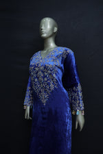 Load image into Gallery viewer, Designer kaftan plazo suit with jari and resham work
