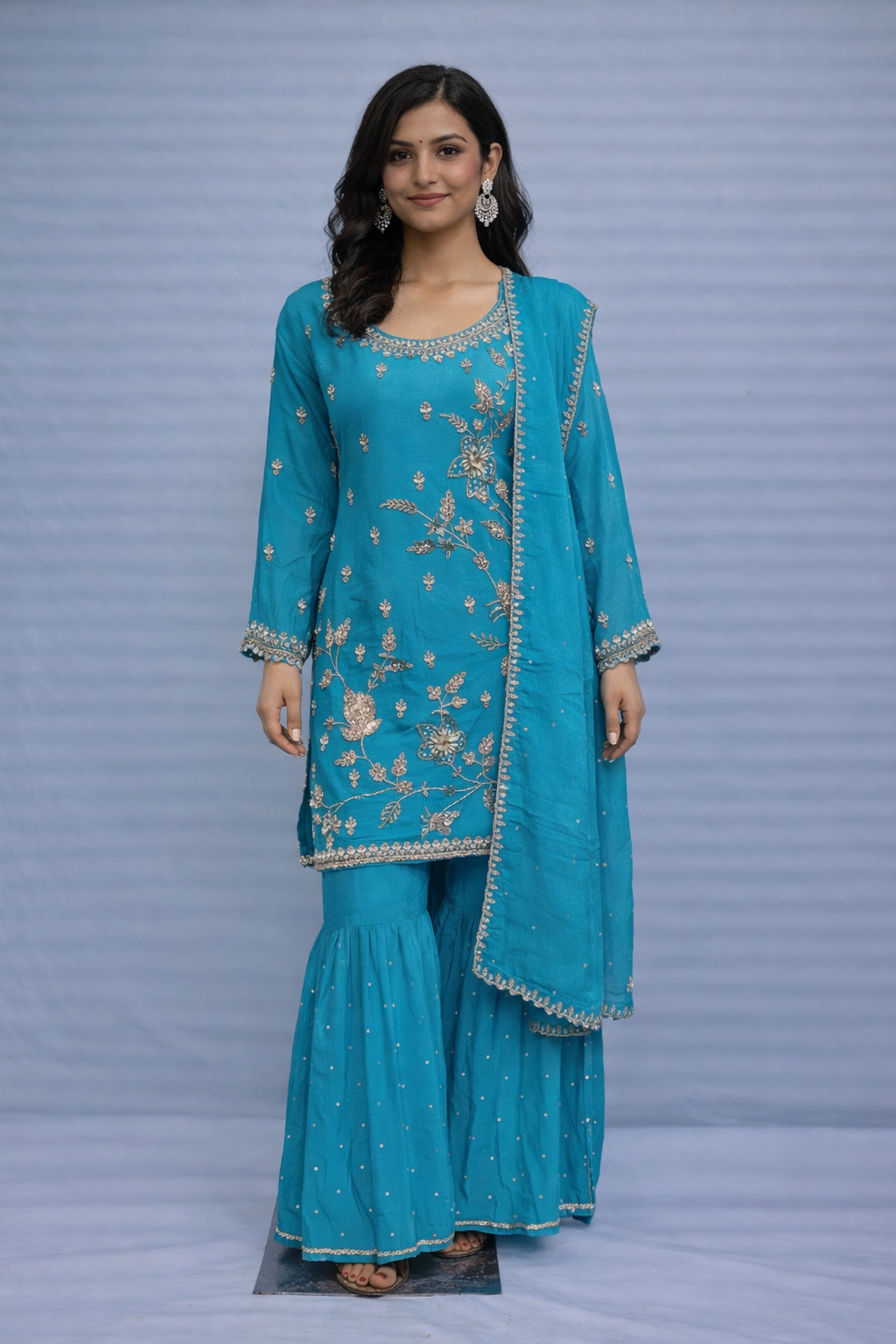 Garara kurta suit in soft crepe fabric
