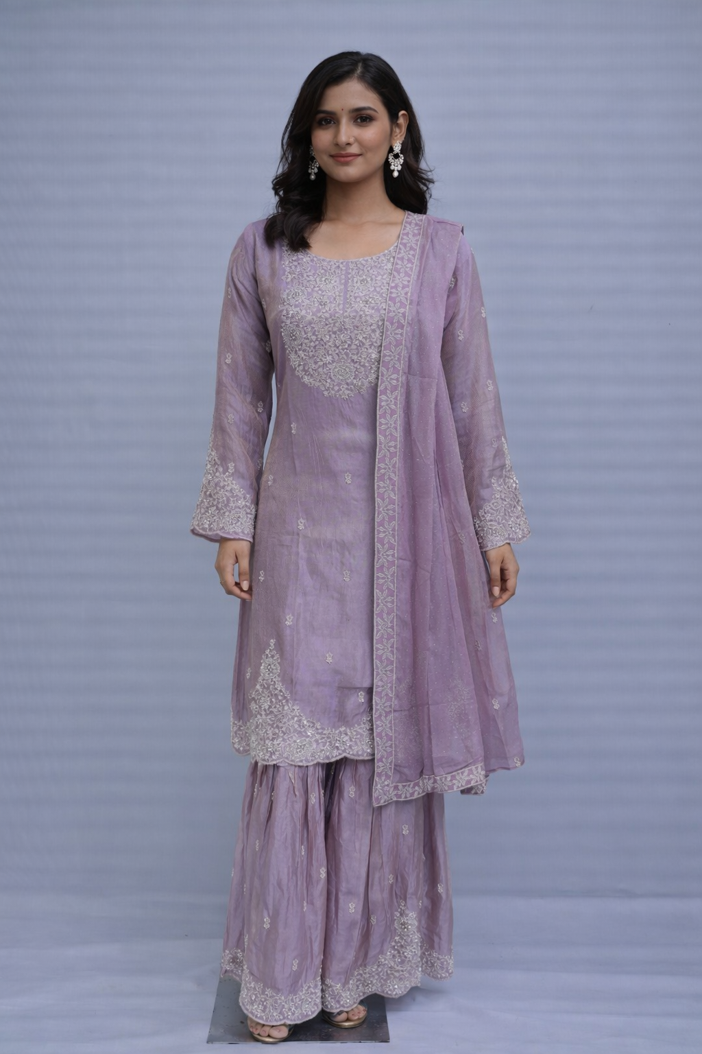 Gharara kurta suit in Simar silk fabric
