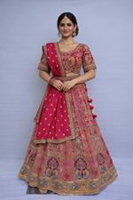 Load image into Gallery viewer, Readymade lehenga choli with chunni in pure silk
