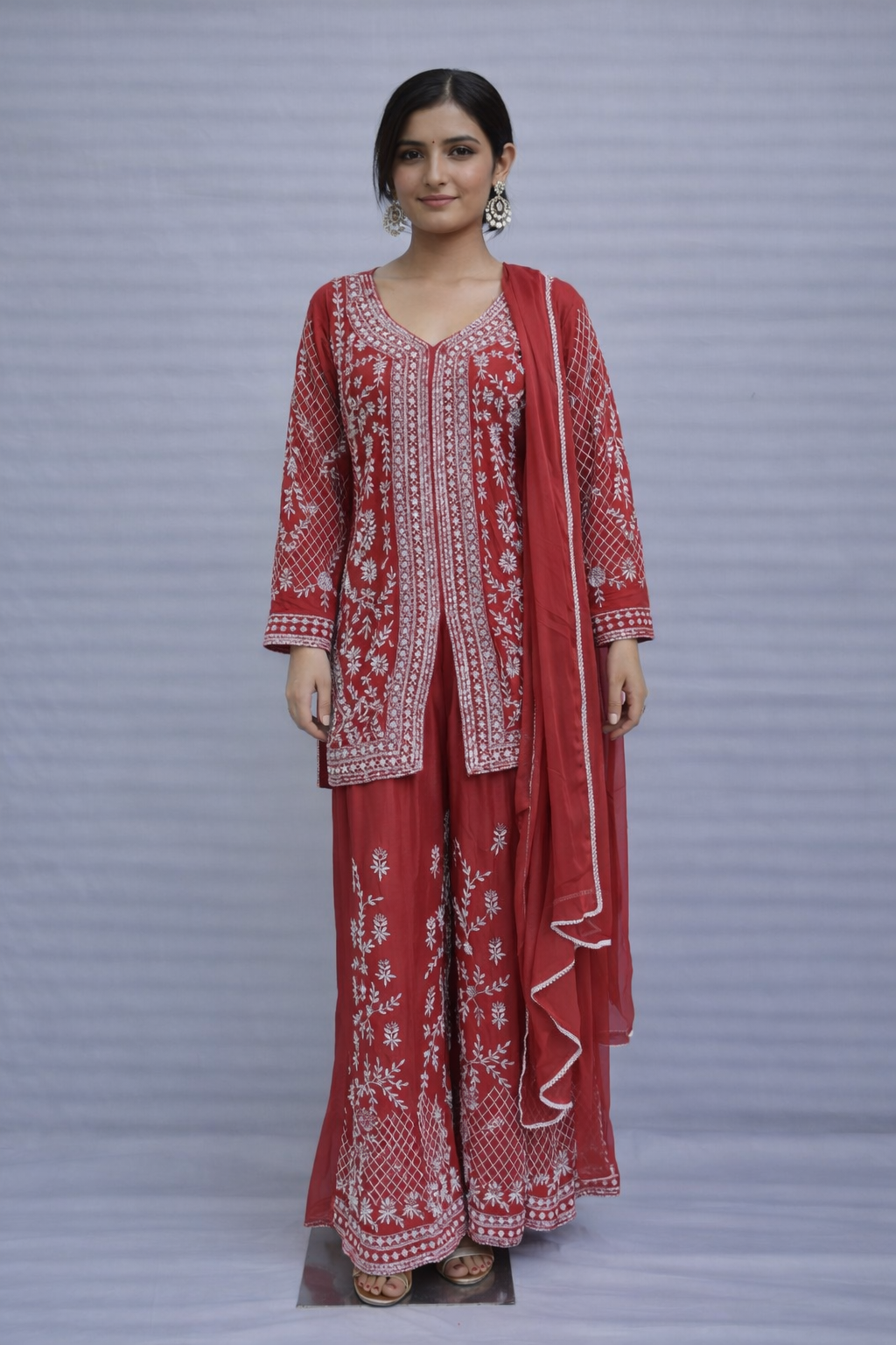 Kurta plazo readymade suit in soft crepe