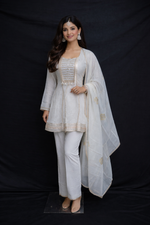 Load image into Gallery viewer, Short Peplum with Plazo &amp; Dupatta
