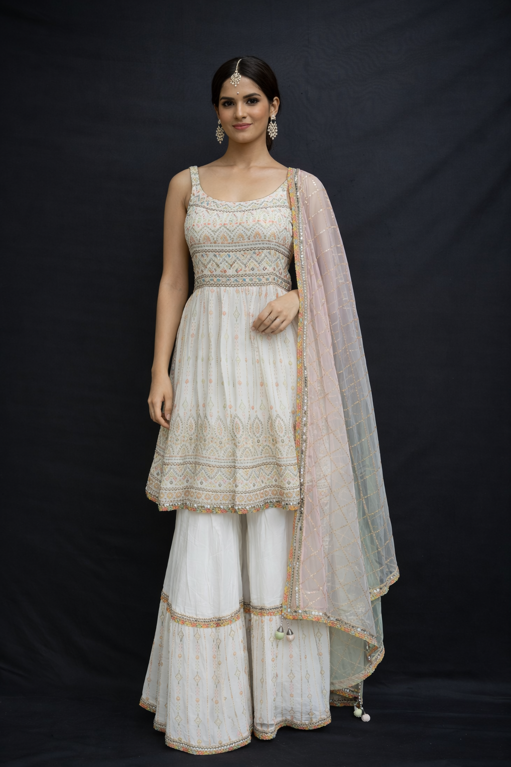 Gharara with peplum shirt 