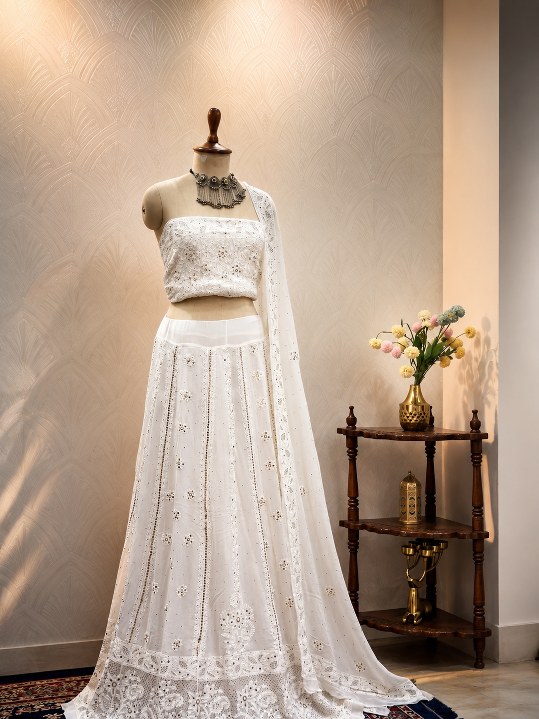 Pure Lucknowi Georgette Lehenga (Unstitched)