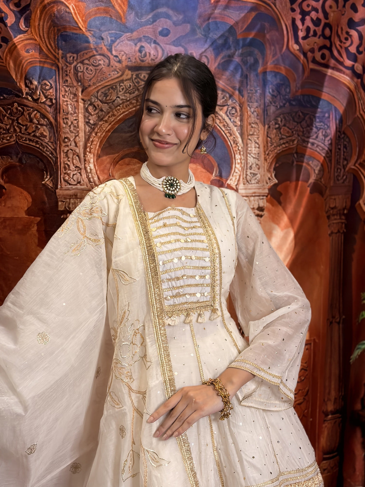 Mul cotton designer suit set