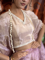 Load image into Gallery viewer, Rosé Pearl Crepe Indo-Western Co-Ord Set
