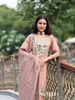 Load image into Gallery viewer, Blush Mirrorwork Mysore Silk Suit Set
