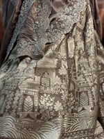 Load image into Gallery viewer, Meher Bronze Tissue Silk Embroidered Lehenga Set
