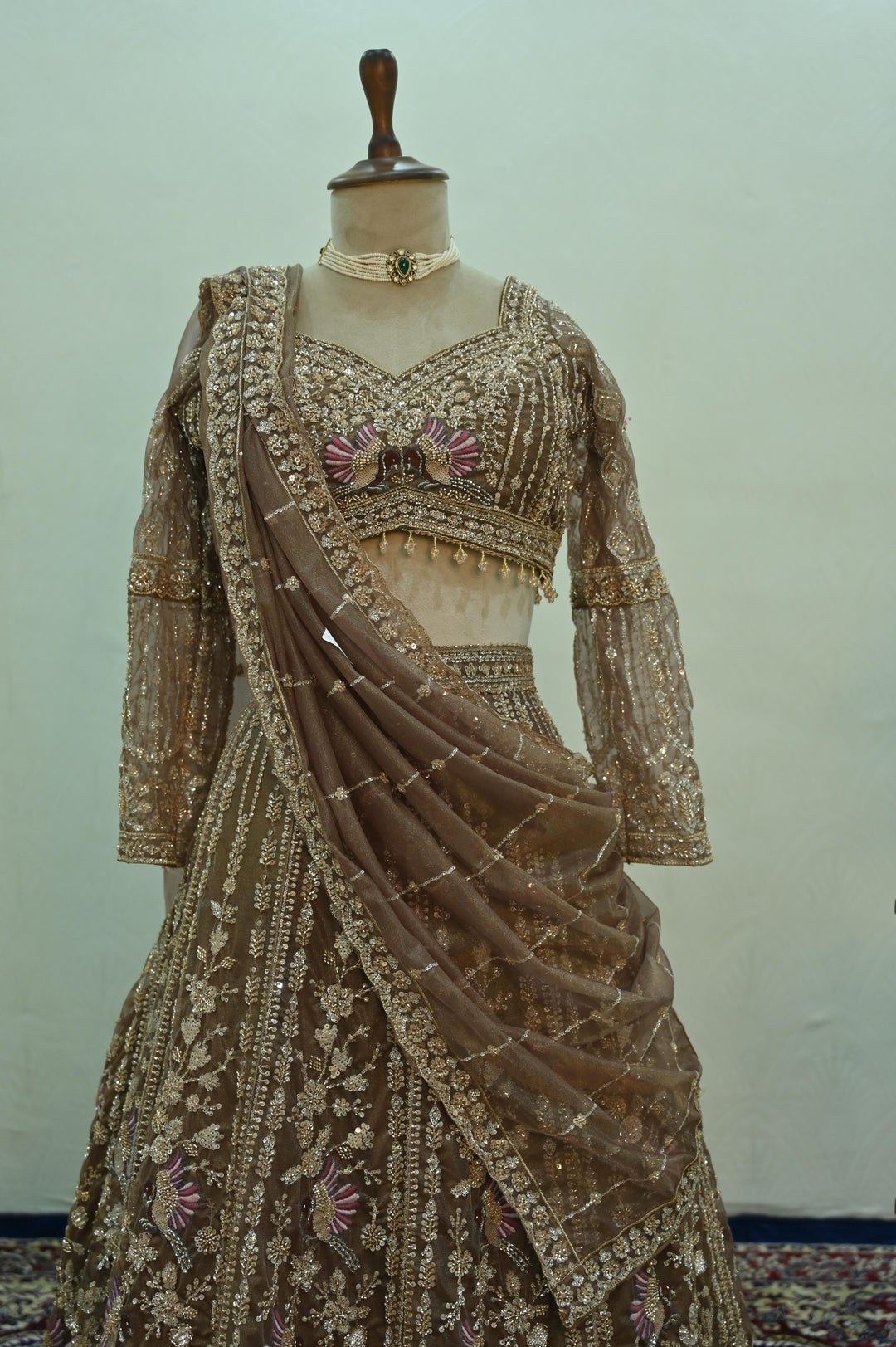 Regal Brown Lehenga Set