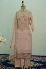 Load image into Gallery viewer, Blush Pink Embroidered Suit Set
