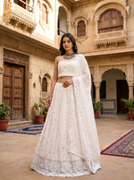 Load image into Gallery viewer, Pure Lucknowi Georgette Lehenga (Unstitched)
