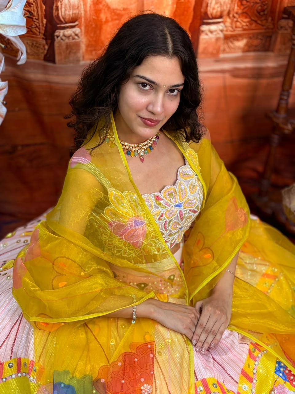 Sunlit Blossom Designer Lehenga Set