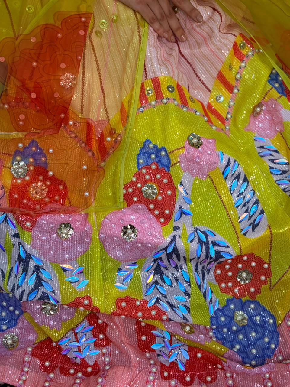 Sunlit Blossom Designer Lehenga Set
