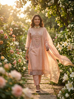Load image into Gallery viewer, Blush Pink Embroidered Suit Set
