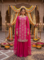 Load image into Gallery viewer, Rani Pink Gharara Suit Set
