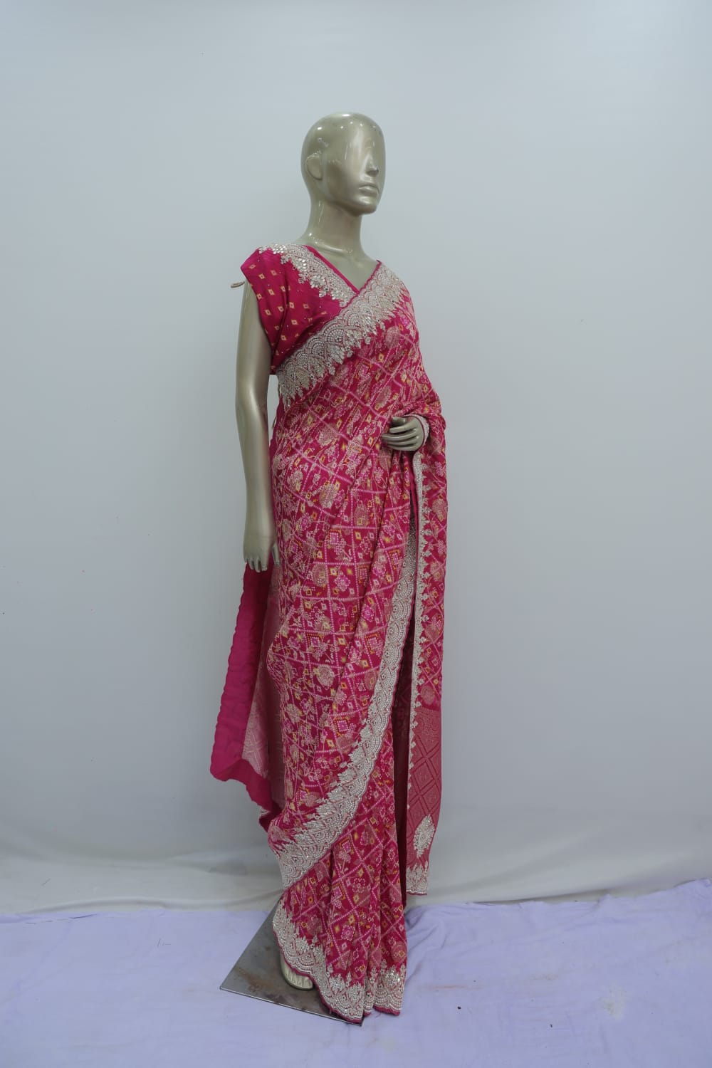 Traditional Ghatchola silk saree for festivities