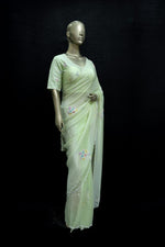 Load image into Gallery viewer, Elegant crepe silk saree for festive wear
