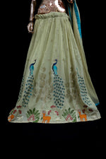 Load image into Gallery viewer, Designer skirt with embroidered top dress
