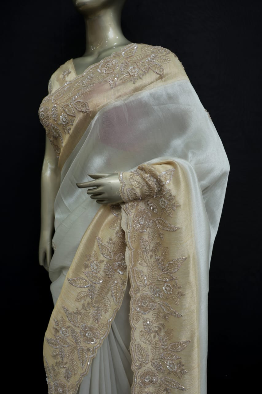 Elegant silk saree for day and evening events