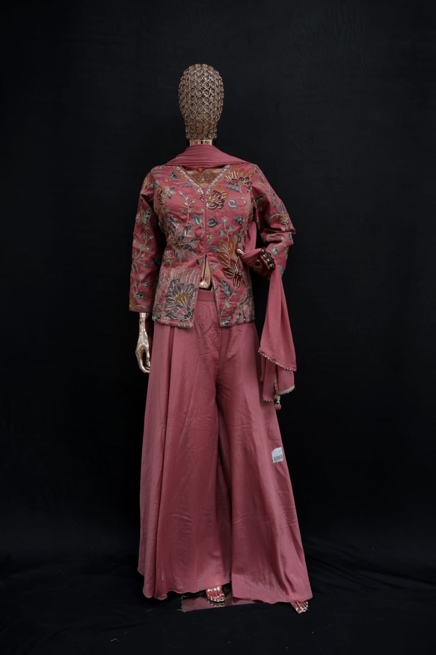 Festive co-ord set with palazzo and dupatta