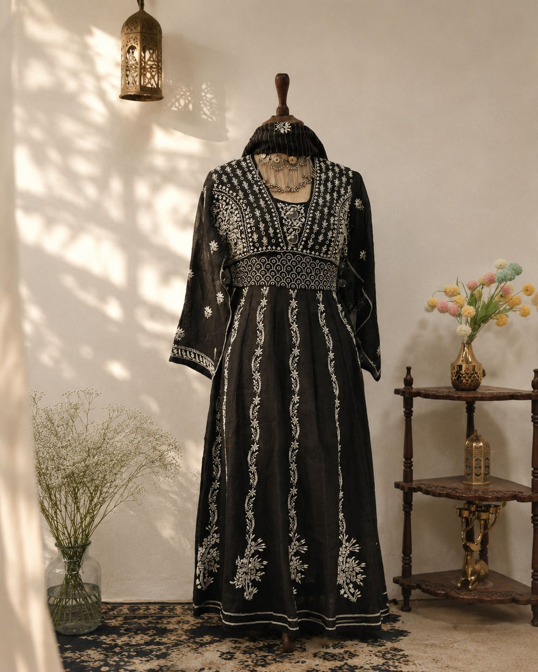 Lucknowi Chikankari Anarkali Suit Set
