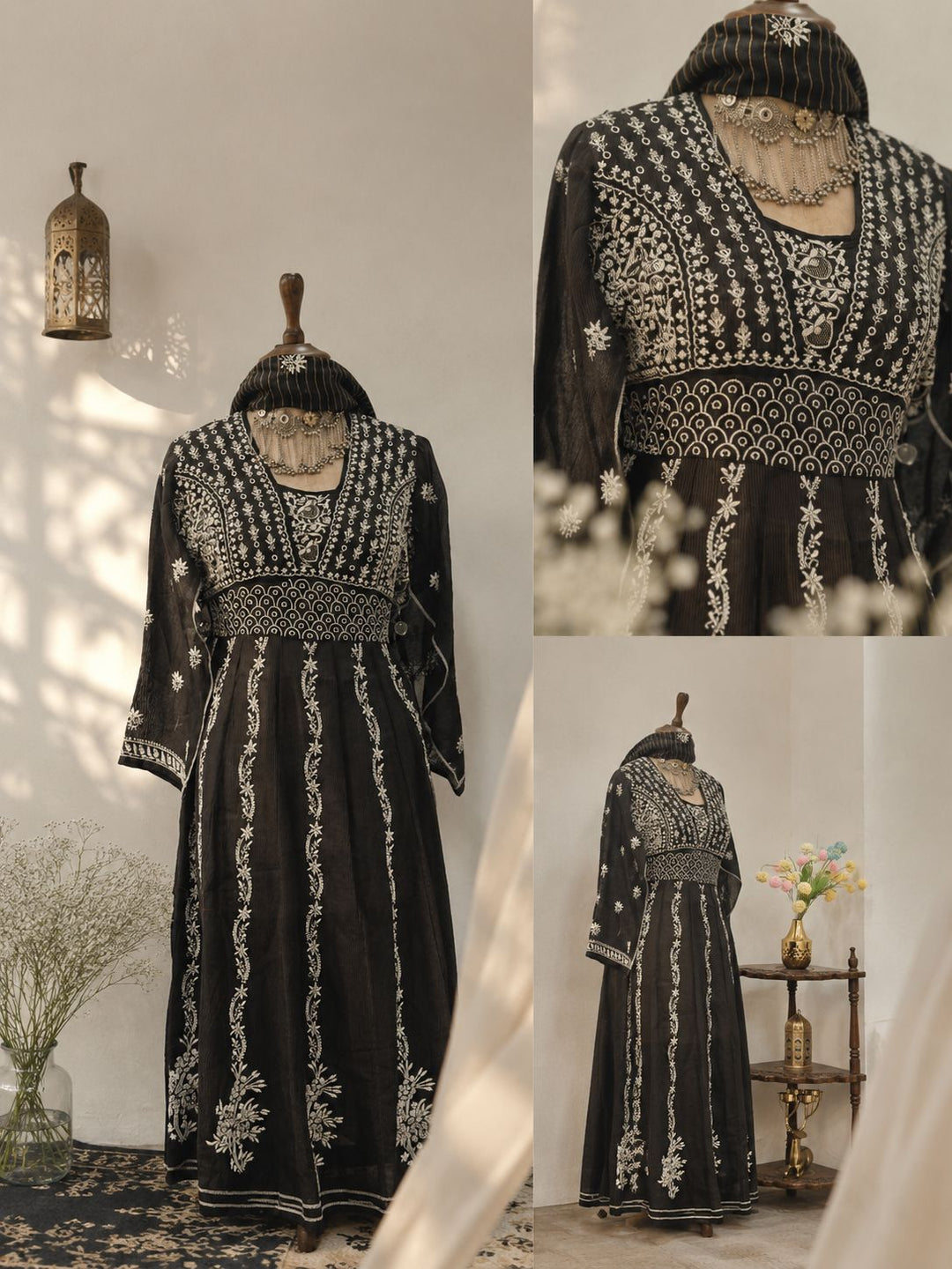 Lucknowi Chikankari Anarkali Suit Set