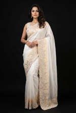 Load image into Gallery viewer, Mysore silk saree in grey and lemon colour
